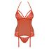 Obsessive 838-COR-3 - haltertop met string (rood)