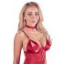 Abierta Fina - glitter top en string (rood)