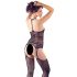 NO:XQSE - lingerie set met bandjes en tanga - zwart (S-L)