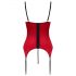 Cottelli - bustier met kanten inzetstukken set (rood)