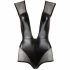 Cottelli - glanzend net bodysuit (zwart)