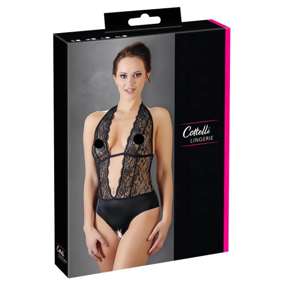 Cottelli - Kant met halter body (zwart)