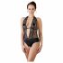 Cottelli - Kant met halter body (zwart) - M