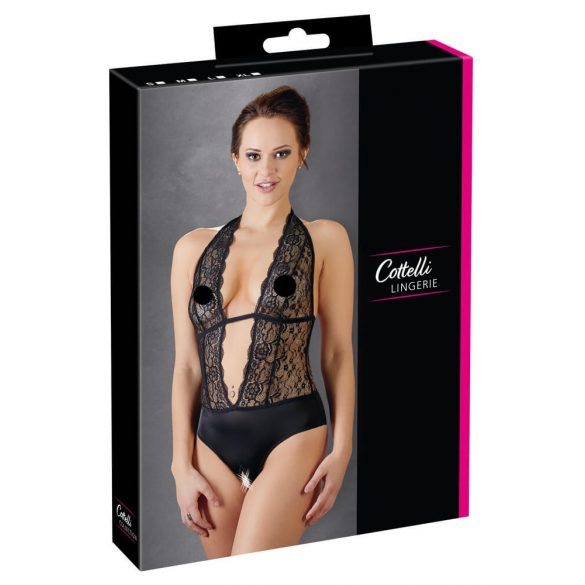 Cottelli - Kant met halter body (zwart) - XL