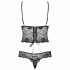 Obsessive Alluria - bloemen kant body (zwart)