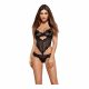 Obsessive Alluria - bloemen kant body (zwart) - L/XL