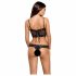 Obsessive Alluria - bloemen kant body (zwart) - L/XL