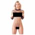 NO:XQSE - lange mouw, mesh bodysuit - zwart (S-L)