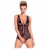 Obsessive Fiorenta - parel, open, kant body (zwart) - L/XL