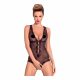 Obsessive Fiorenta - parel, open, kant body (zwart) - L/XL