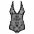 Obsessive Fiorenta - parel, open, kant body (zwart) - L/XL