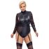 Cottelli Bondage Plus Size – kanten bodysuit (zwart) - 2XL