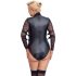 Cottelli Bondage Plus Size – kanten bodysuit (zwart) - 2XL