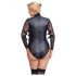 Cottelli Bondage Plus Size – kanten bodysuit (zwart) - 3XL