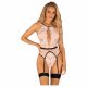 Obsessive Lilines - jarretelbody (roze) - L/XL