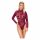 Cottelli - doorschijnend kant bodysuit (bordeaux)