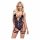 Cottelli - open strappy sexbody (zwart) - M