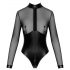 Noir - body brillant et translucide (noir) - XL