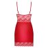 Obsessive Lovica - kanten nachtkleding met string (rood) - 2XL