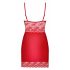 Obsessive Lovica - kanten nachtkleding met string (rood) - 2XL