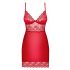 Obsessive Lovica - kanten nachtkleding met string (rood) - L/XL