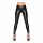 Zwart - lange, glanzende legging - M