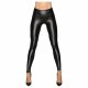 Zwart - lange, glanzende legging - M