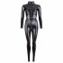 Cottelli - glanzend party jumpsuit met lange mouwen (zwart) - S