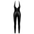 Noir - Diepe halsuitsnijding, halter jumpsuit (zwart)