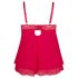 Cottelli Plus Size - kanten, los babydoll (rood)