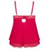 Cottelli Plus Size - kanten, los babydoll (rood) - 2XL