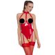 Black Level - open, halter body (rood) - M