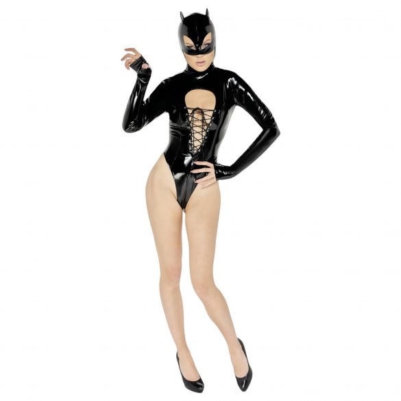 Zwarte Fluweel - Batwoman body met lange mouwen (zwart) - M