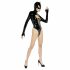 Zwarte Fluweel - Batwoman body met lange mouwen (zwart) - M