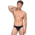 Black Level - Classic Men's Patent Thong (Black) 