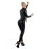 LATEX - lange mouw dames overall (zwart) - M