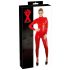 LATEX - damesoverall met lange mouwen (rood)