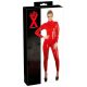 LATEX - damesoverall met lange mouwen (rood)