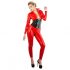 LATEX - damesoverall met lange mouwen (rood)