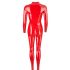 LATEX - damesoverall met lange mouwen (rood)