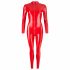 LATEX - damesoverall met lange mouwen (rood) - M