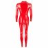 LATEX - damesoverall met lange mouwen (rood) - M