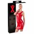 LATEX - mouwloze latex minijurk (rood)