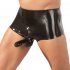 LATEX - boxer met penishoes (zwart)