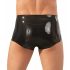 LATEX - boxer met penishoes (zwart)