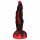 OgazR Hell Dong - Zuignap ribbel dildo - 20 cm (zwart-rood)