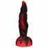 OgazR Hell Dong - Zuignap ribbel dildo - 20 cm (zwart-rood)