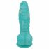 OgazR zee serpent - zuignap ribbel dildo - 17 cm (blauw-wit)