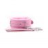 Opgevulde BDSM-halsband met riem (roze)