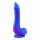 Inkipus - siliconen dildo met testikels - 18cm (blauw-roze)